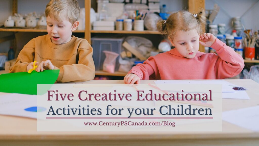 Blog article "5 Creative Education Activities for your Children" cover image