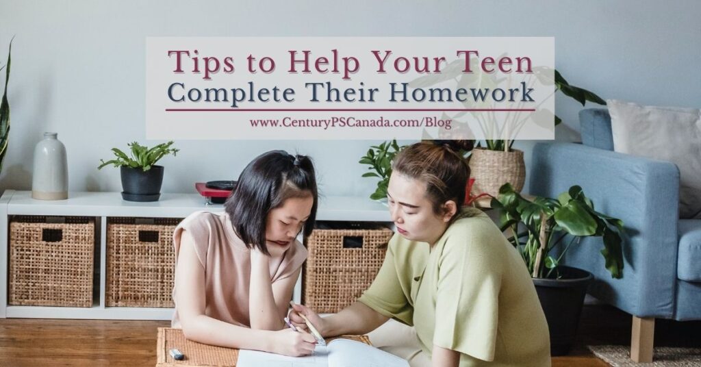 Tips to Help Your Teen Complete Their Homework Blog by Century Private School | Richmond Hill Ontario Private School